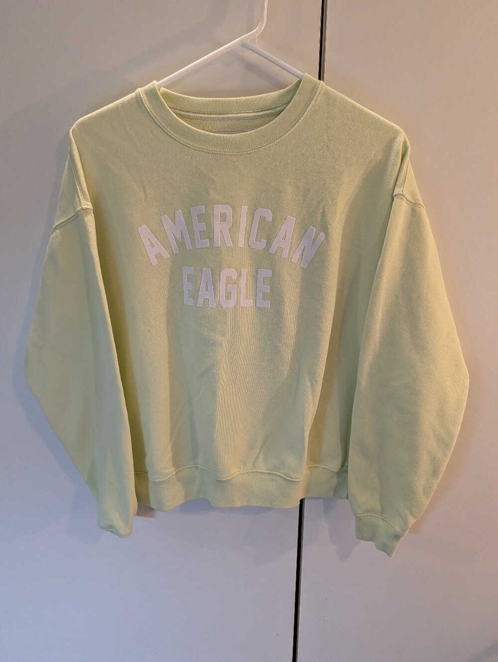 American Eagle Outfitters Woman's XS Pale Green Logo Crewneck Sweatshirt